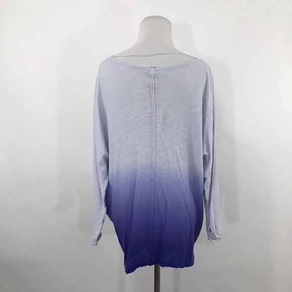 NWT FREE PEOPLE S We The Free Strawberry Ombré Linen Tee $68 coastal beachy - Picture 3 of 10